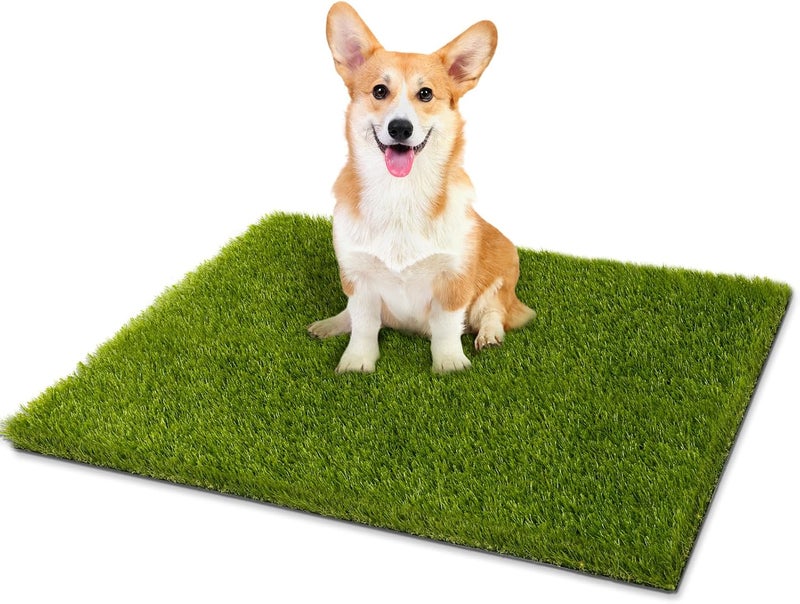 CooRug Fake Grass, 30 x 17 Inches Artificial Grass for Dogs, Realistic Turf for Indoor Outdoor Door Mat Balcony Patio Lawn Decoration - Image 1